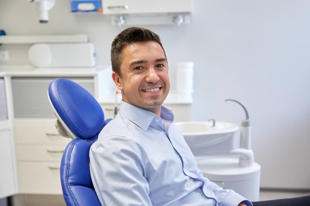 smiling dental patient